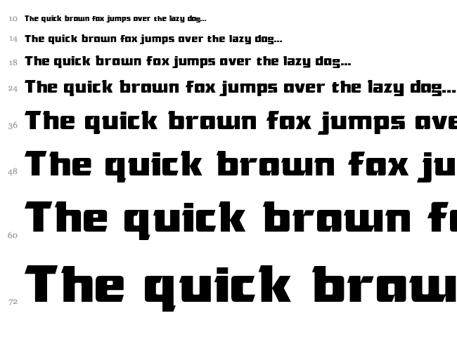 Das Modern font waterfall